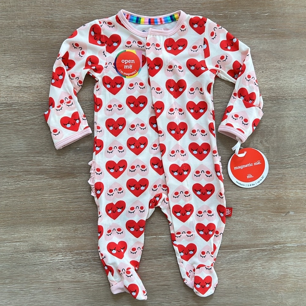 Magnetic Me Lookin’ So Crazy Love Modal Ruffle Footie 6-9 months